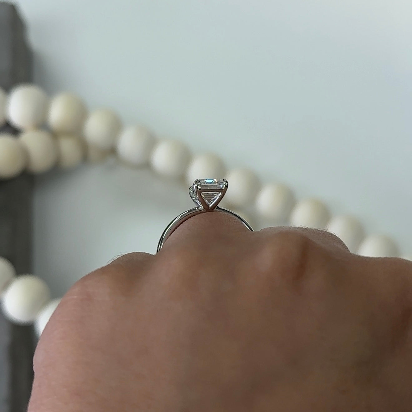 3.06 Carat Emerald Lab Diamond Solitaire Ring