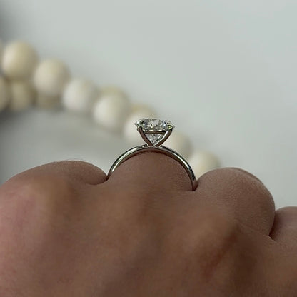 3.08 Carat Round Lab Diamond Solitaire Ring