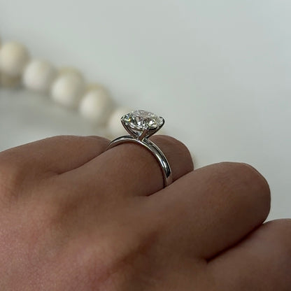 3.08 Carat Round Lab Diamond Solitaire Ring