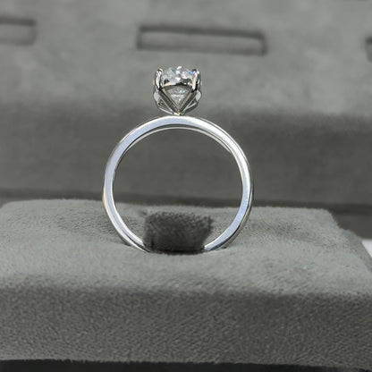 2.02 Carat Oval Elegant Solitaire Diamond Ring