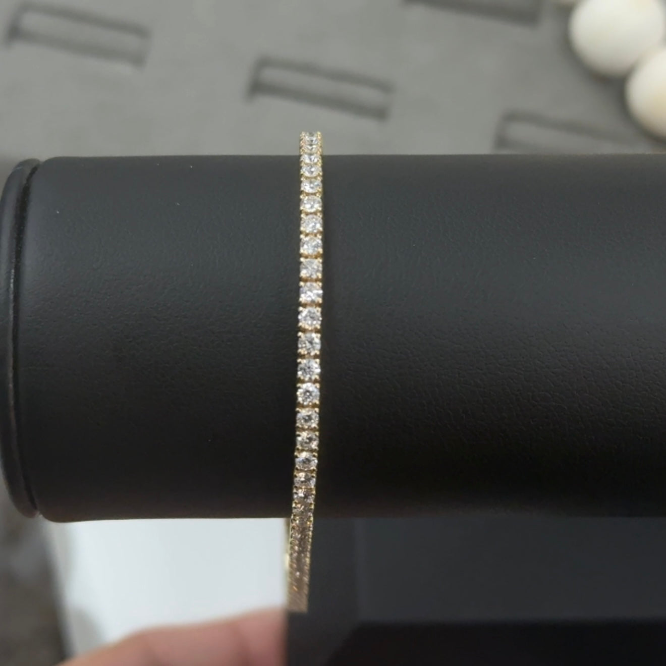14kt Yellow Gold Round Lab Diamond Tennis Bracelet 3.05ctw