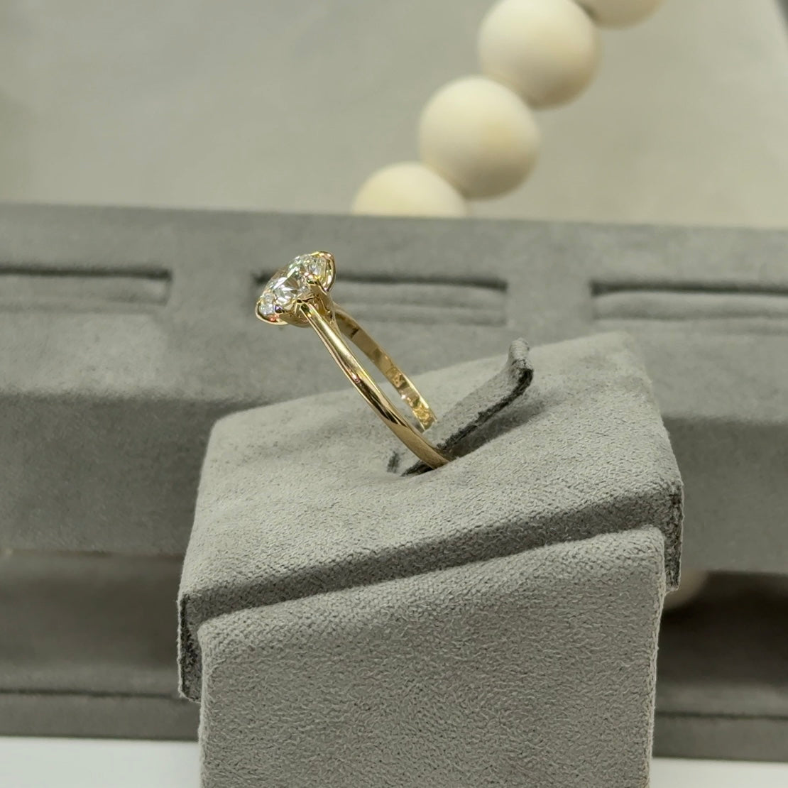 2.03 Carat Round Cathedral 6-Prong Style Ring