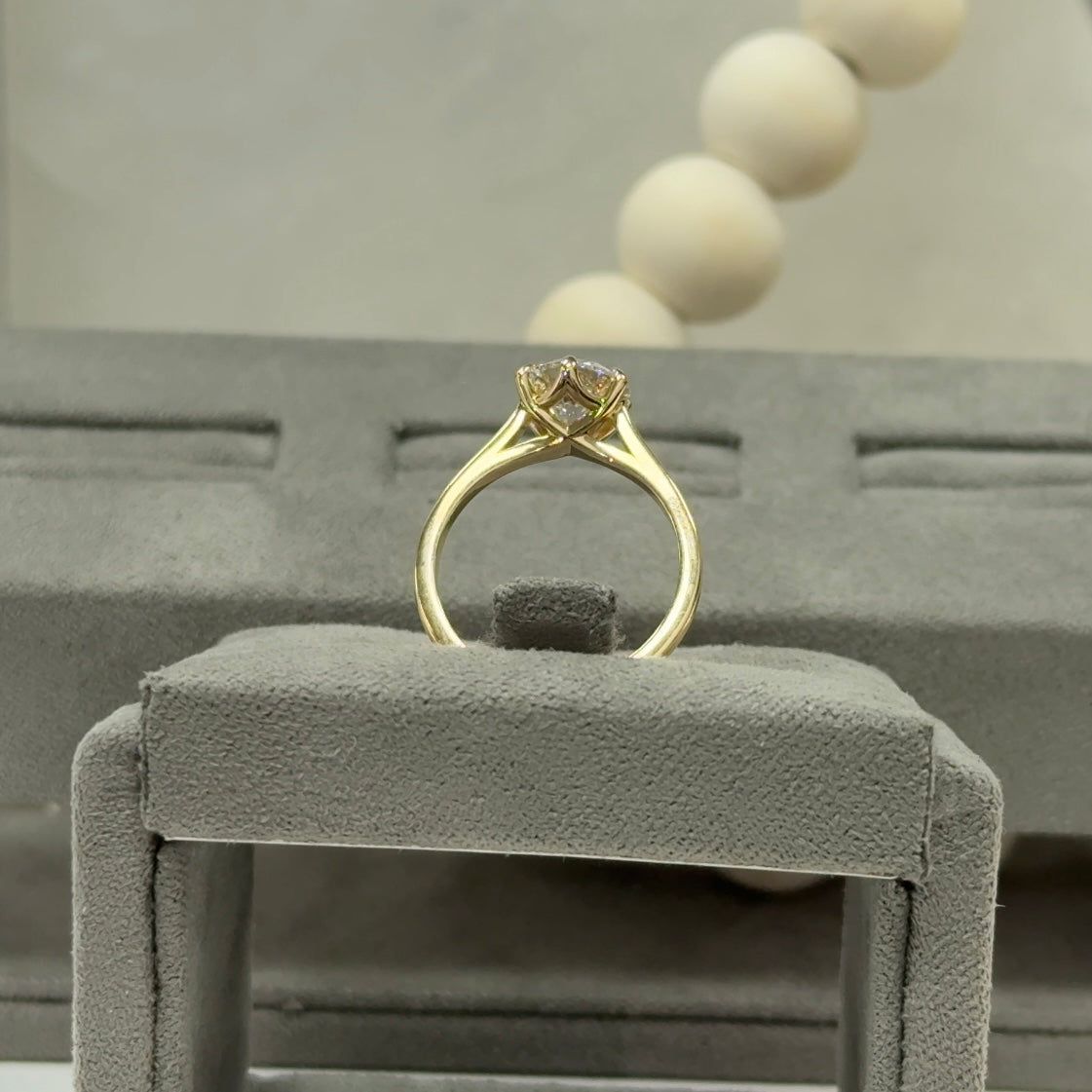 2.03 Carat Round Cathedral 6-Prong Style Ring