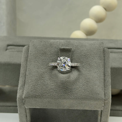 2.52 Carat Round Traditional Elegance Hidden Halo Ring