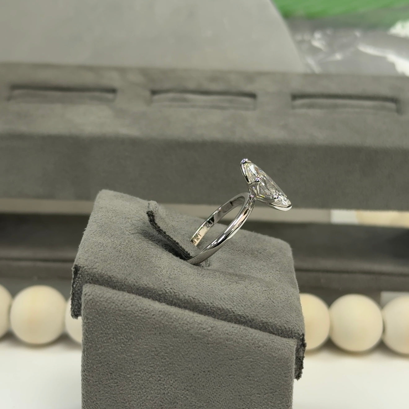 2.27 Carat Marquise Lab Diamond Solitaire Tulip Basket Setting