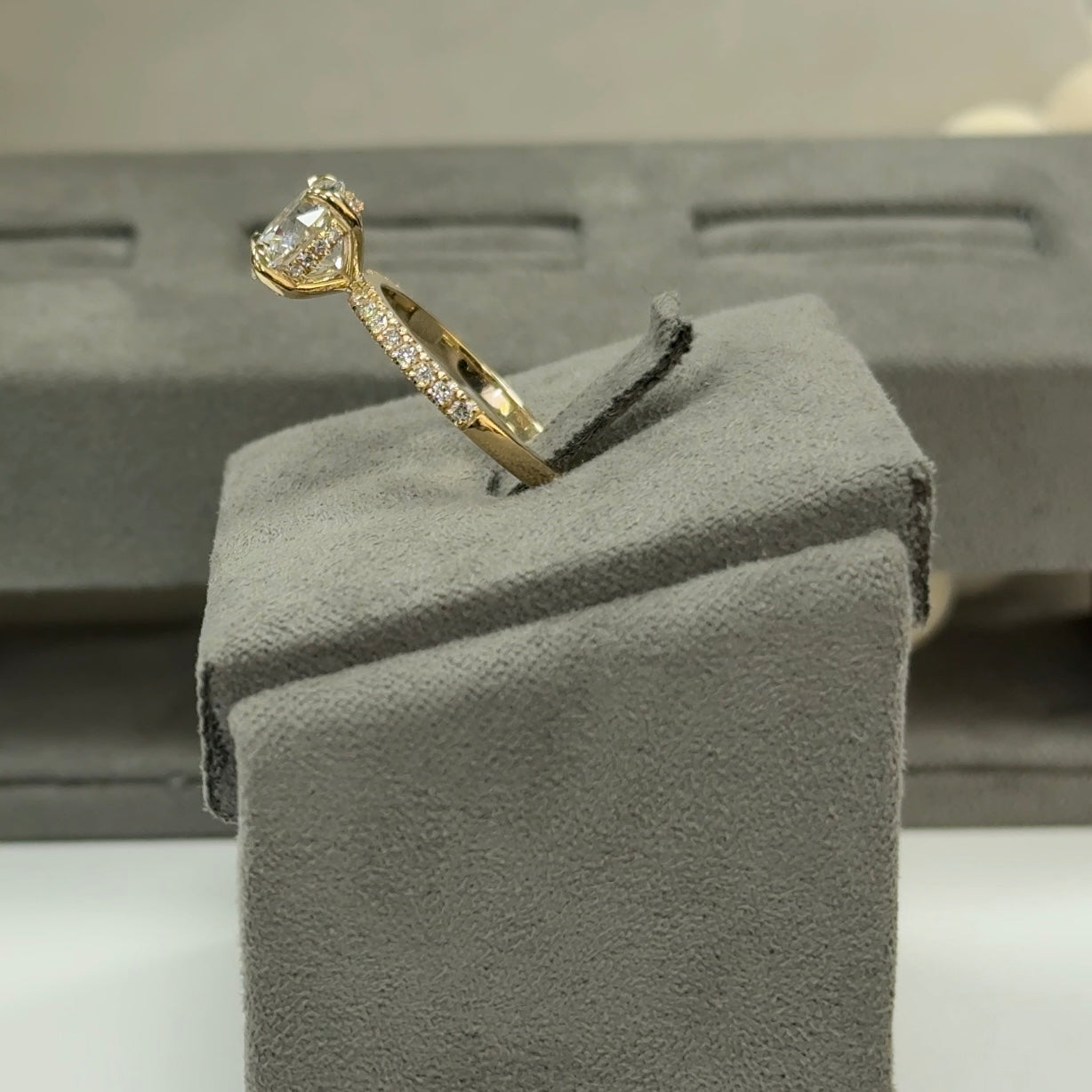 2.60 Carat Round Lab Diamond Traditional Elegance Hidden Halo Ring