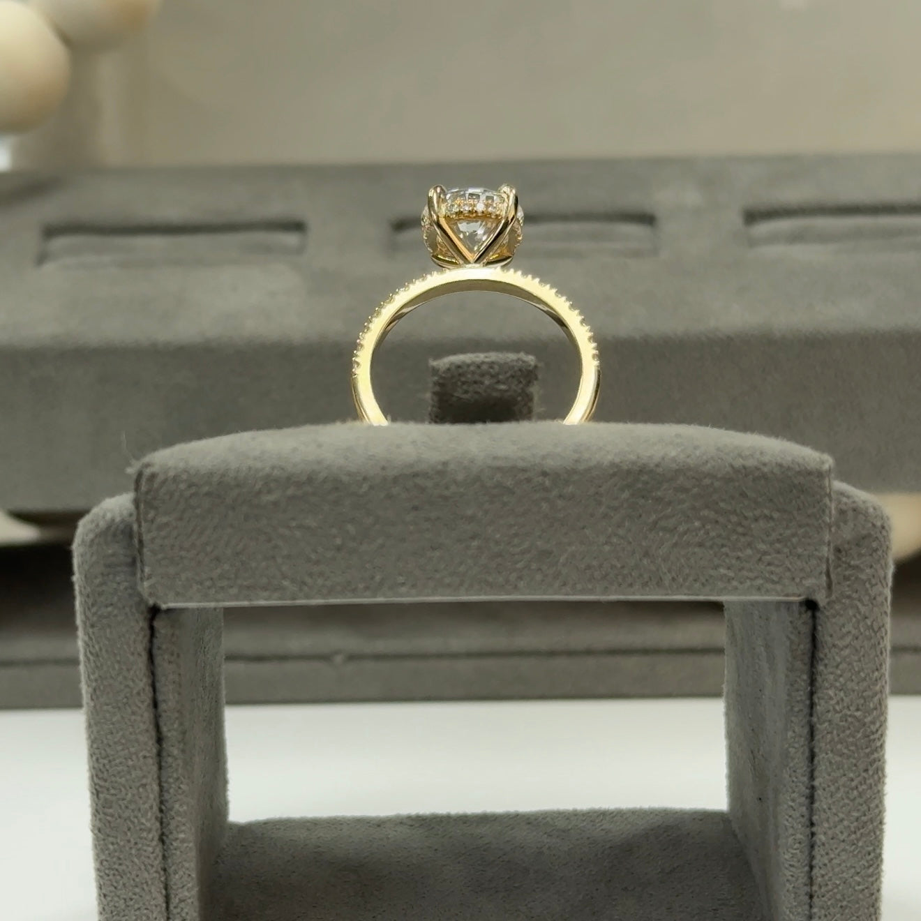 2.60 Carat Round Lab Diamond Traditional Elegance Hidden Halo Ring