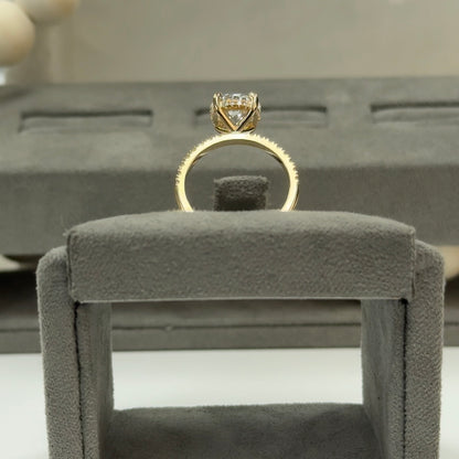 2.60 Carat Round Lab Diamond Traditional Elegance Hidden Halo Ring