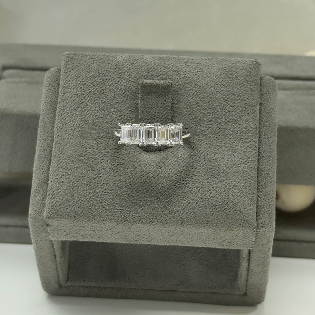 Five-Stone Emerald Ring 1.50 ctw