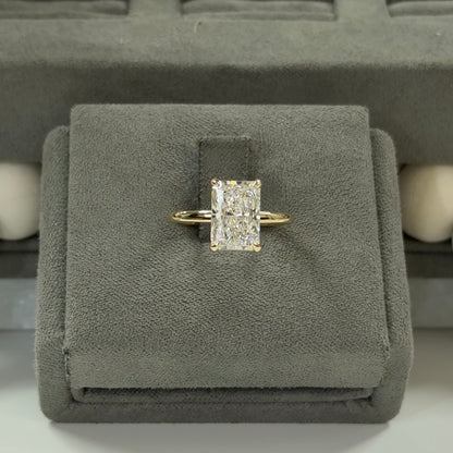 3.10 Carat Radiant Lab Diamond Elegant Solitaire Ring