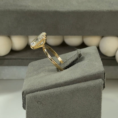 3.10 Carat Radiant Lab Diamond Elegant Solitaire Ring