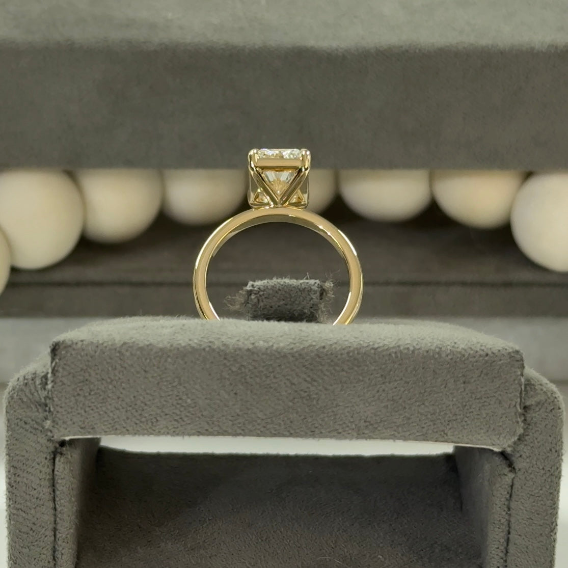 3.10 Carat Radiant Lab Diamond Elegant Solitaire Ring