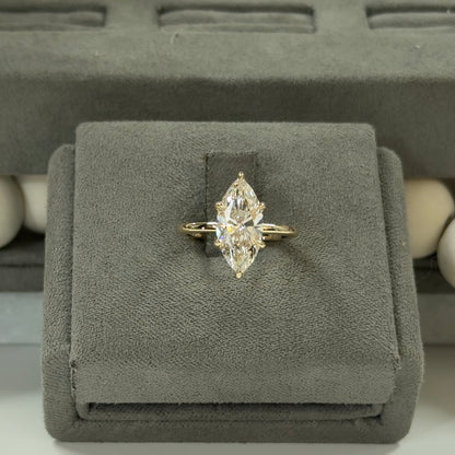 2.57 Carat Marquise Lab Diamond Elegant Solitaire Ring