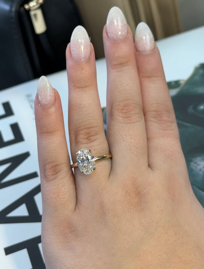 3.03 Carat Oval Lab Diamond Ring #LG696555932