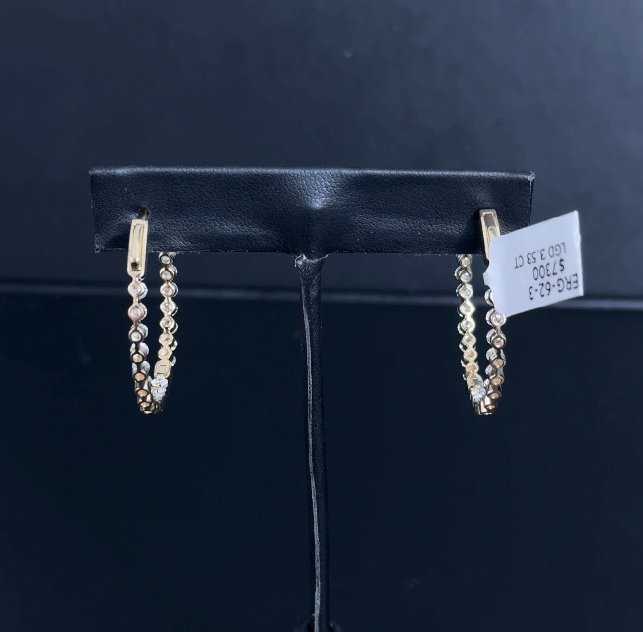 2.01ct Round Lab Diamond 14kt Yellow Gold Hoop Earrings ERG-61-3
