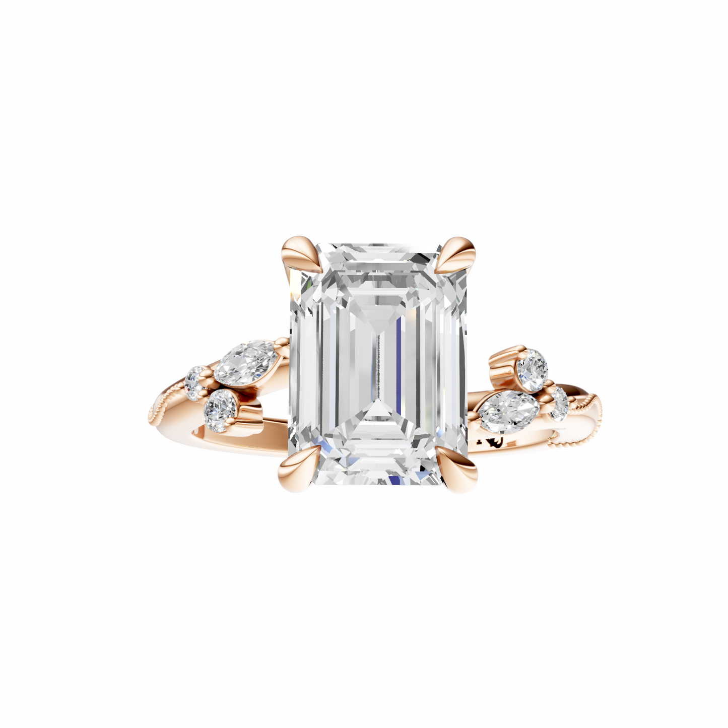Emerald Blossom Grace Setting