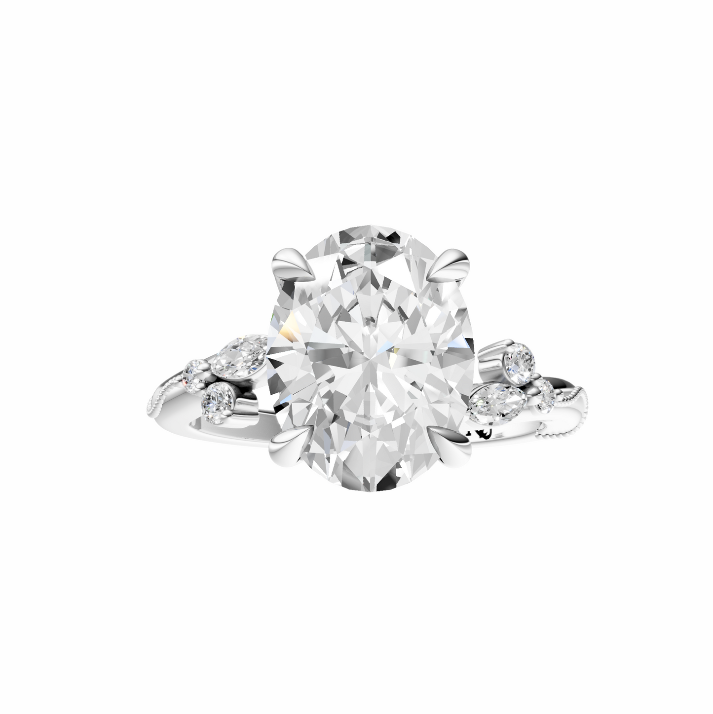 Oval Blossom Grace Setting