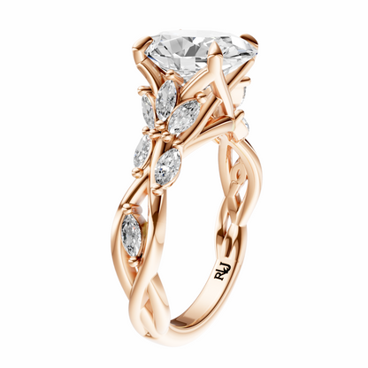 Oval Accented Nature Inspired Setting