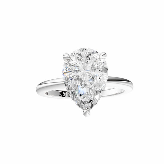 Pear Elegant Signature Hidden Halo Setting