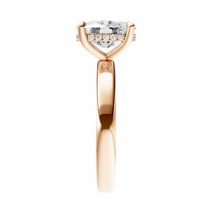 Cushion Elegant 2.7mm Band Signature Hidden Halo Setting
