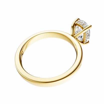 Cushion Elegant 2.7mm Band Signature Hidden Halo Setting