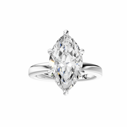 Marquise Elegant 2.7mm Band Signature Hidden Halo Setting
