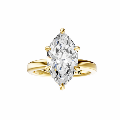 Marquise Elegant 2.7mm Band Signature Hidden Halo Setting
