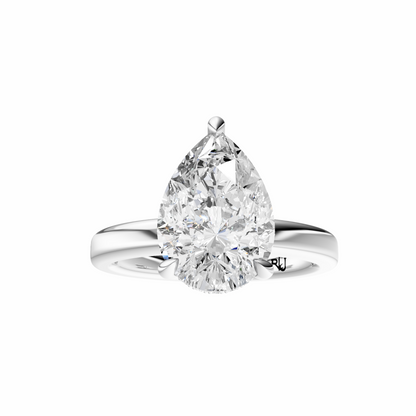 Pear Elegant 2.7mm Band Signature Hidden Halo Setting