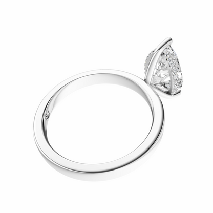 Pear Elegant 2.7mm Band Signature Hidden Halo Setting