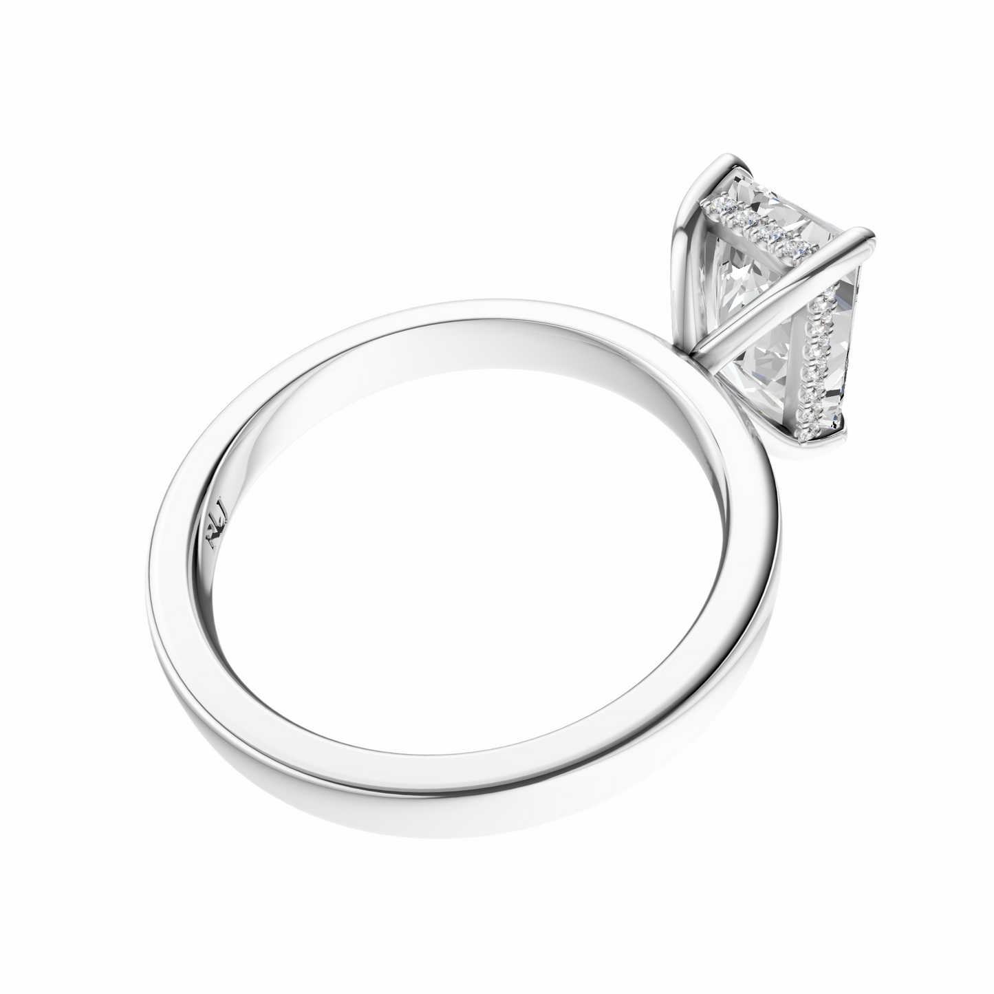 Radiant Elegant 2.7mm Band Signature Hidden Halo Setting