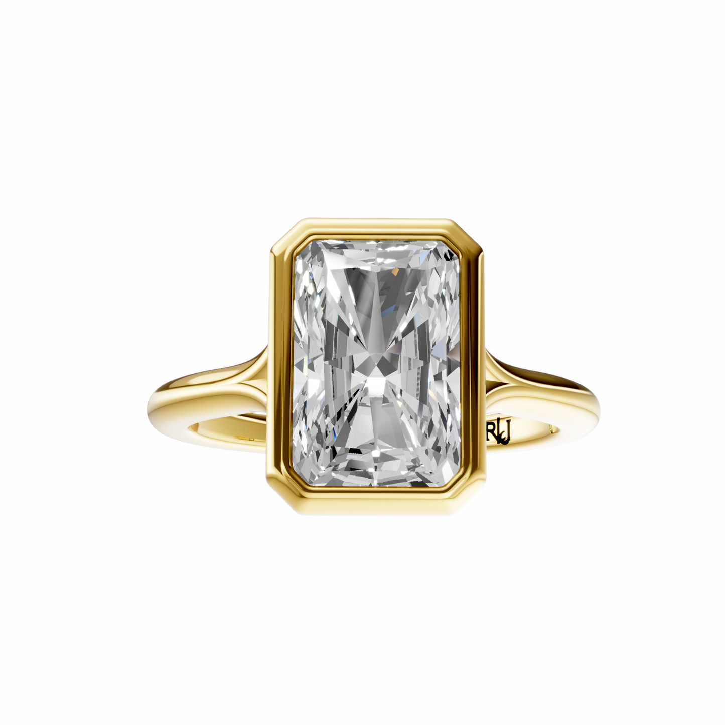 Radiant Vintage Bezel Solitaire Setting