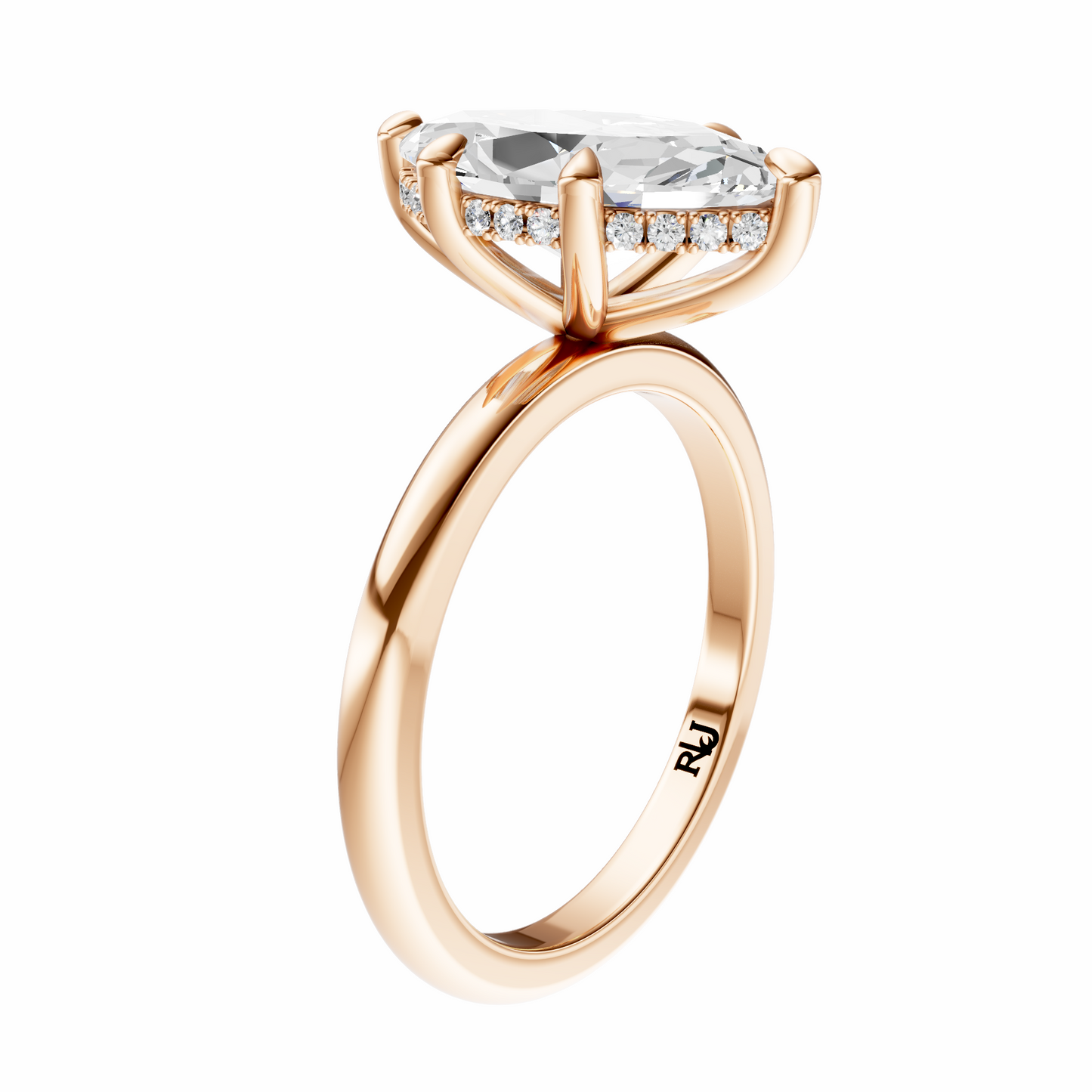 Marquise Elegant Signature Hidden Halo Setting