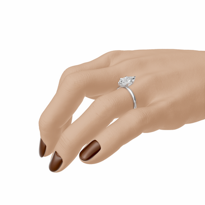 Marquise Elegant Signature Hidden Halo Setting