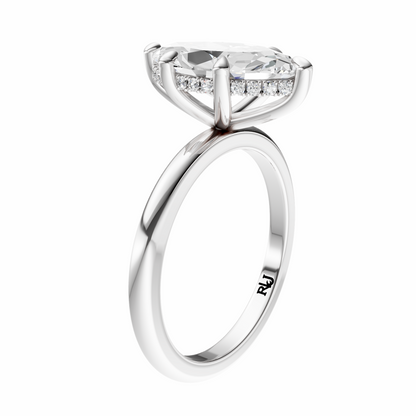 Marquise Elegant Signature Hidden Halo Setting