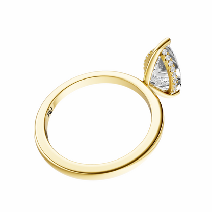 Pear Elegant Signature Hidden Halo Setting