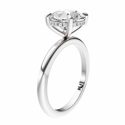 Round Elegant Signature Hidden Halo Setting