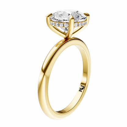 Round Elegant Signature Hidden Halo Setting