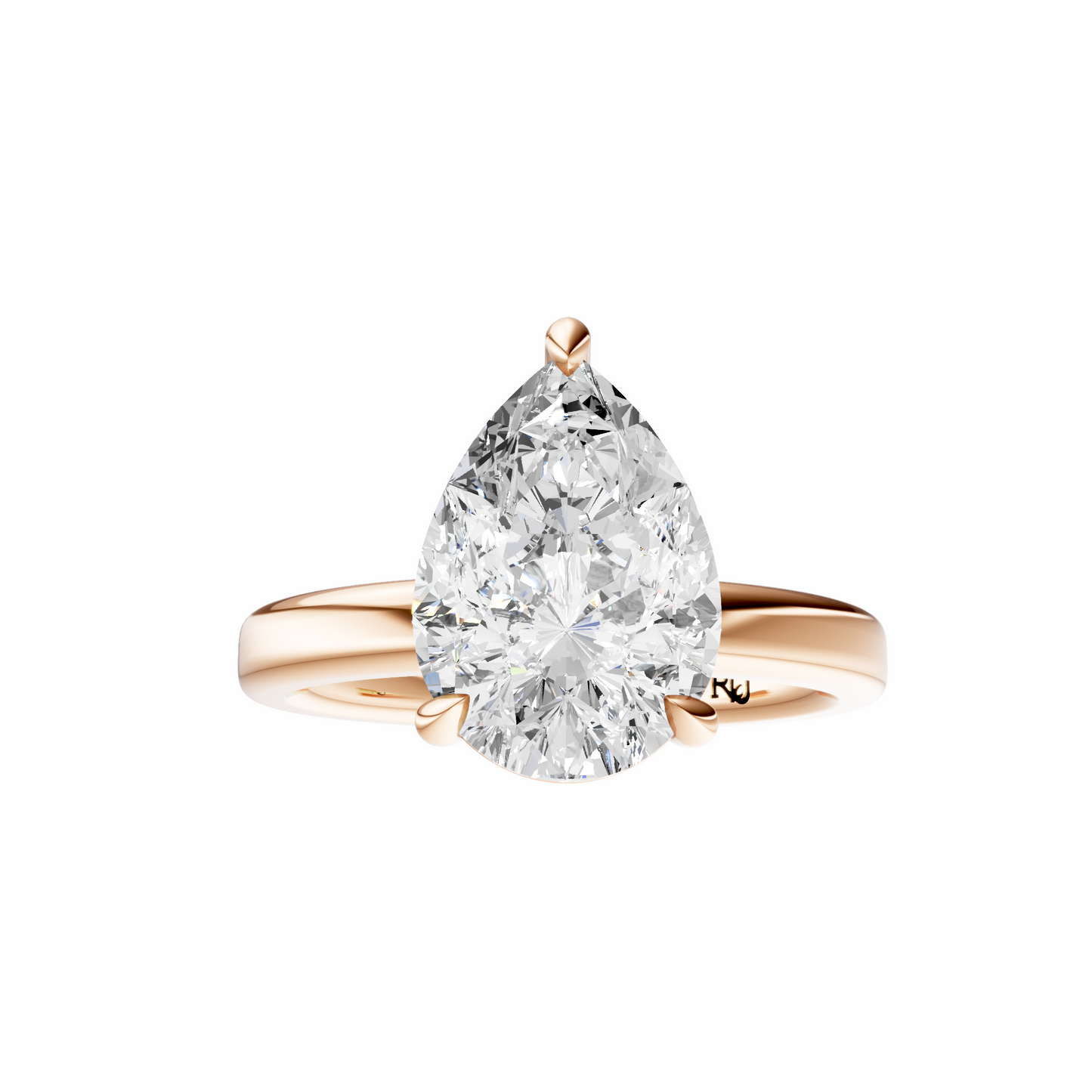 Pear 2.7mm Elegant Solitaire Setting
