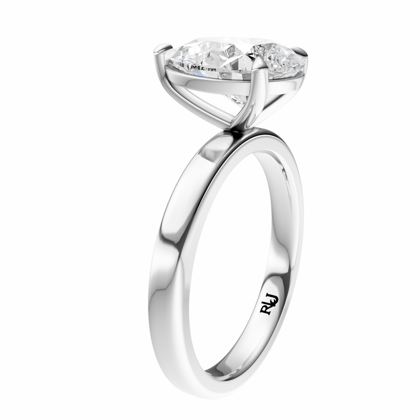 Pear 2.7mm Elegant Solitaire Setting