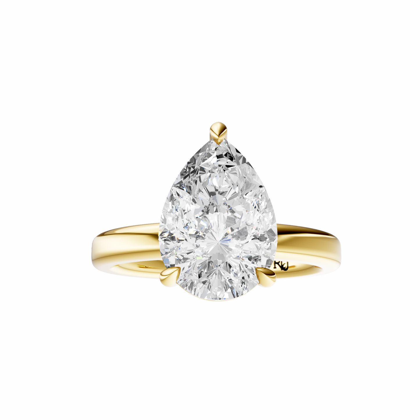 Pear 2.7mm Elegant Solitaire Setting