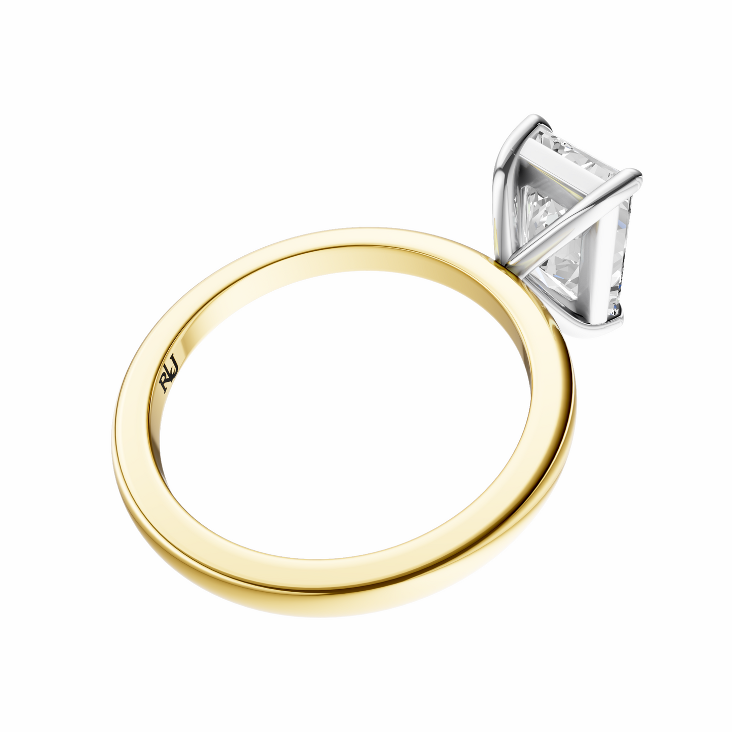 Radiant Mixed Metal Elegant Solitaire Setting