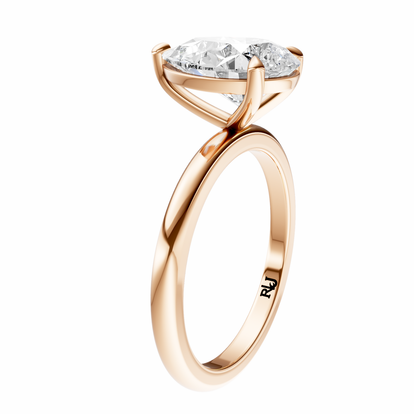 Pear Elegant Solitaire Setting