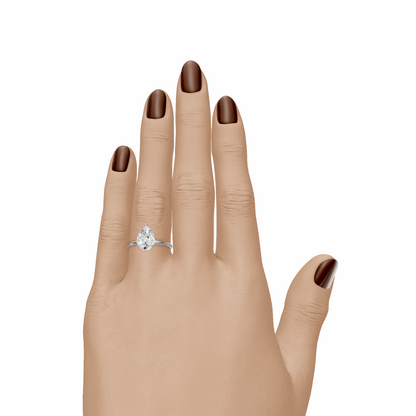 Pear Elegant Solitaire Setting