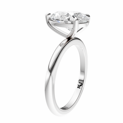 Pear Elegant Solitaire Setting