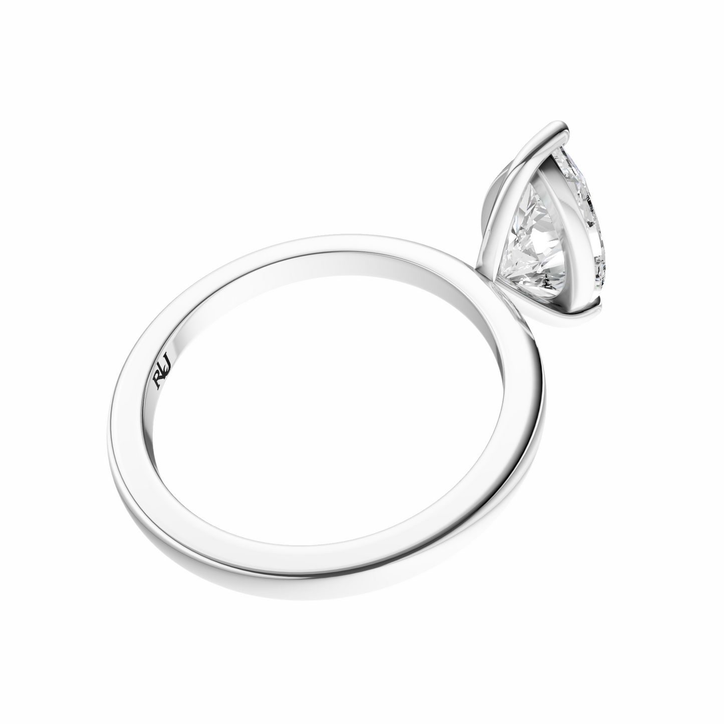 Pear Elegant Solitaire Setting