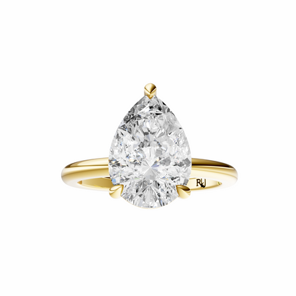 Pear Elegant Solitaire Setting