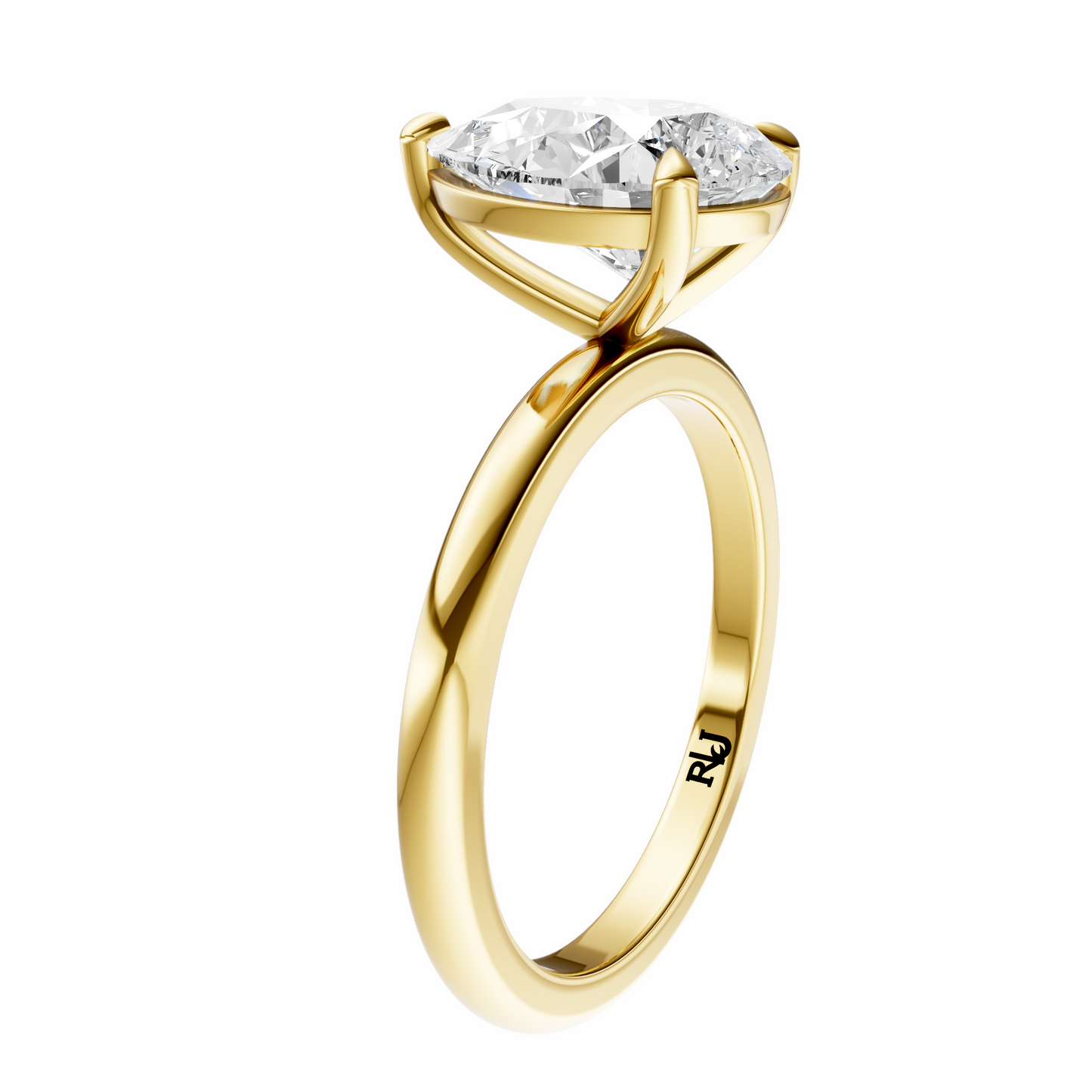 Pear Elegant Solitaire Setting