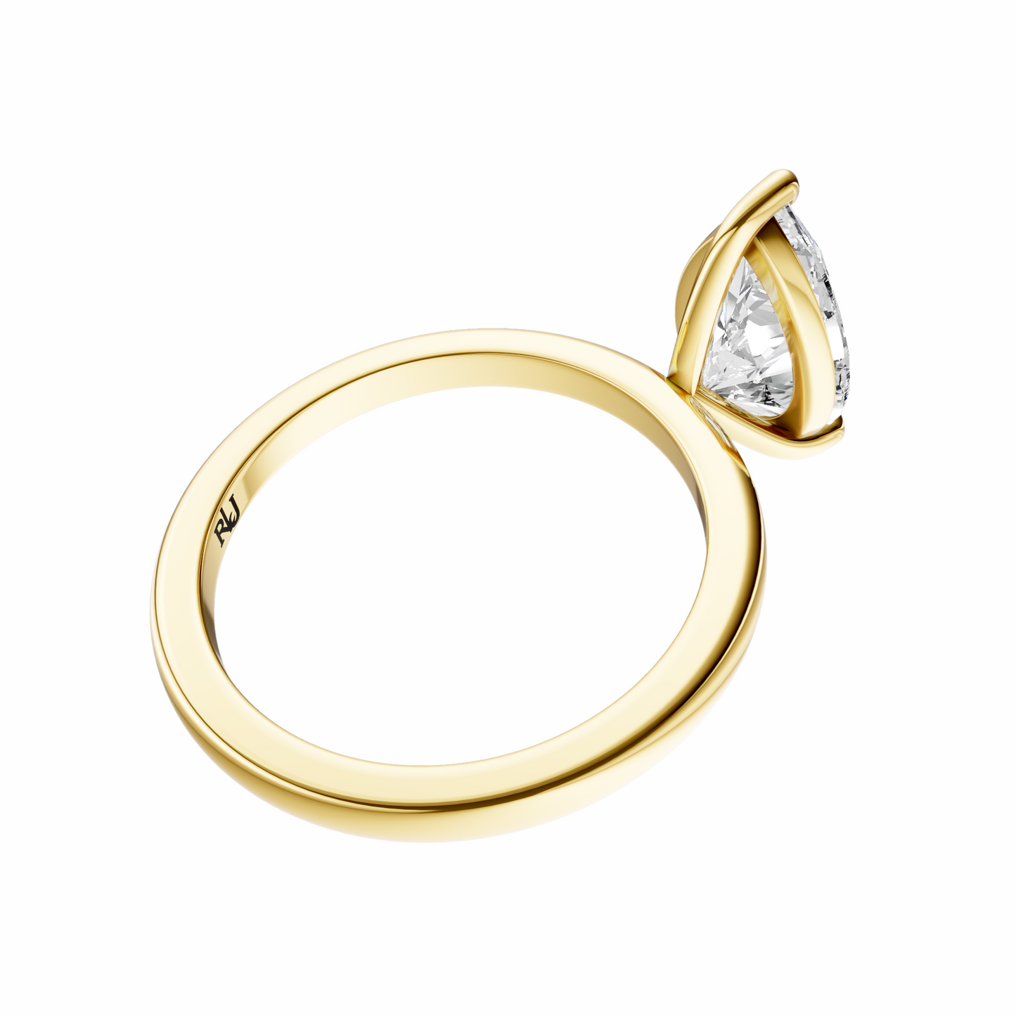 Pear Elegant Solitaire Setting