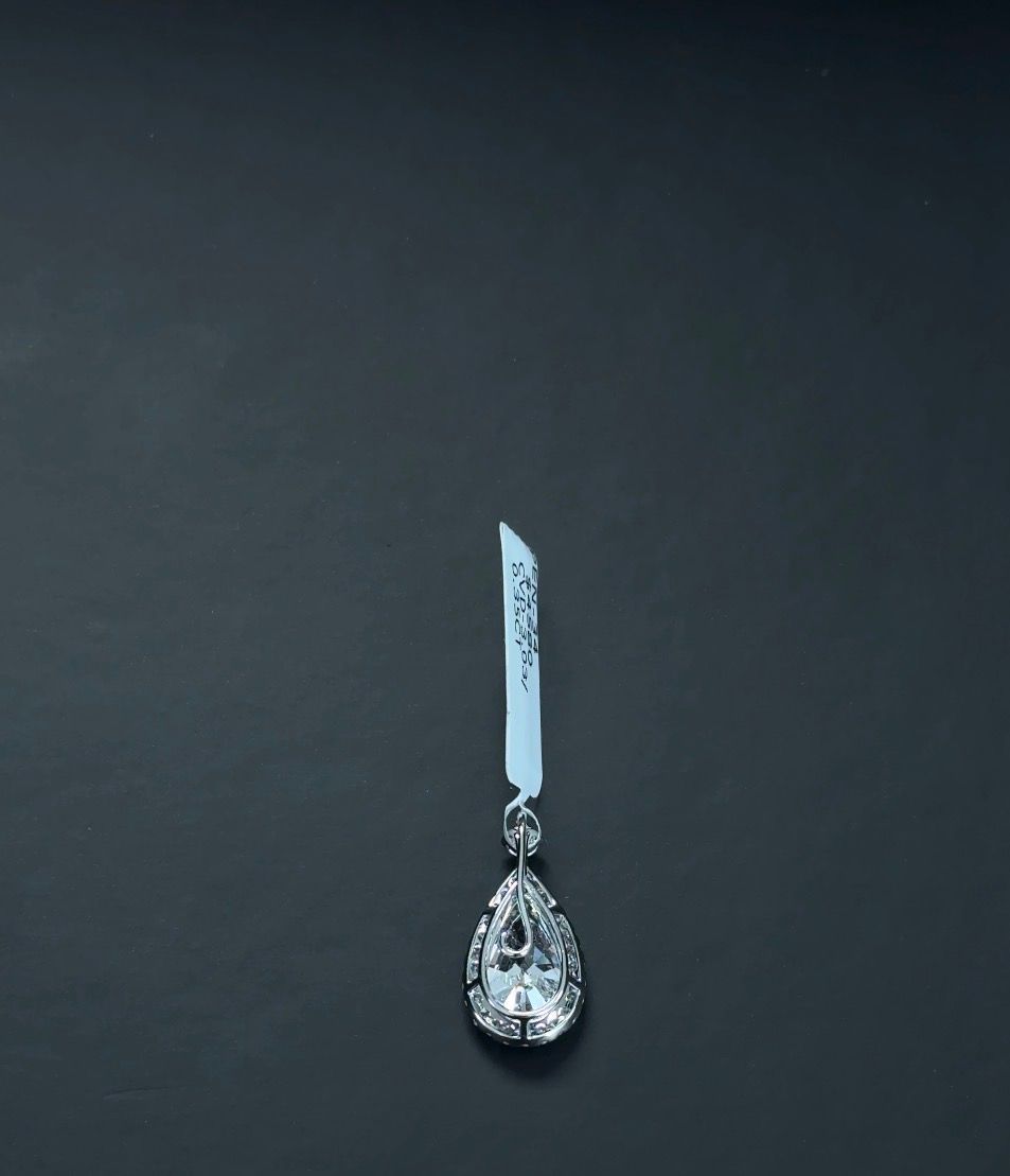 3.38ct Pear Lab Diamond D VS1 14kt White Gold Pendant PEN-34