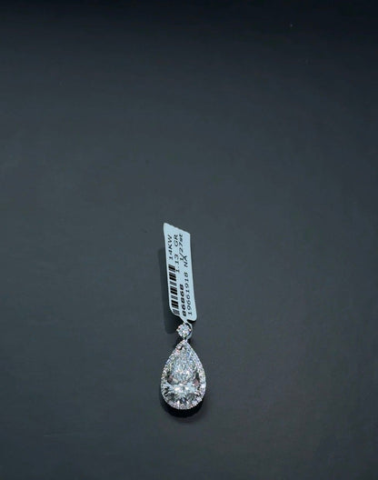 3.38ct Pear Lab Diamond D VS1 14kt White Gold Pendant PEN-34
